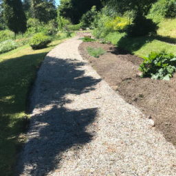 Pose de gravier blanc pour allée-chemin Tergnier